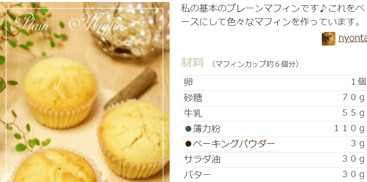 マフィン人気レシピ15選 絶品1位は つくれぽ1000 簡単 本格 クックパッド ぬくとい