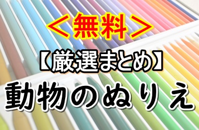 厳選まとめ 動物の塗り絵 無料ダウンロードできるサイト 11選 ぬくとい